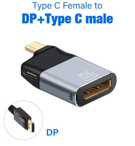 Type-C to HDMI & DP with PD Converter | Video Converter Adapter