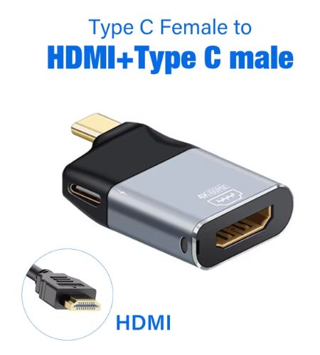 Type-C to HDMI & DP with PD Converter | Video Converter Adapter