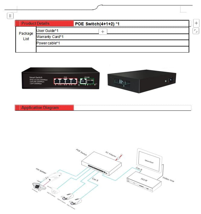 65W 4-Port Gigabit PoE Switch with Uplink & SFP | POE-G4120