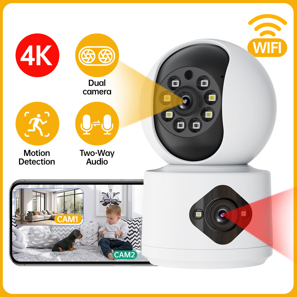 AI Yoosee Indoor PTZ 4MP Dual Lens 2MP+2MP Wireless IP Camera | WIPS860