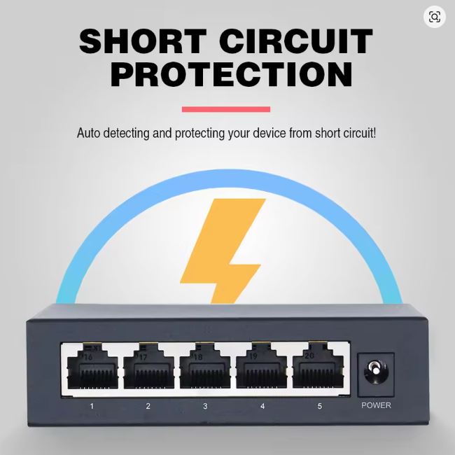 5 Port 10/100/1000Mbps Metal Gigabit Desktop Network Switch | 7SNSB-SG105