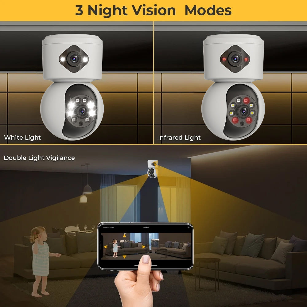AI Yoosee Indoor PTZ 4MP Dual Lens 2MP+2MP Wireless IP Camera | WIPS860