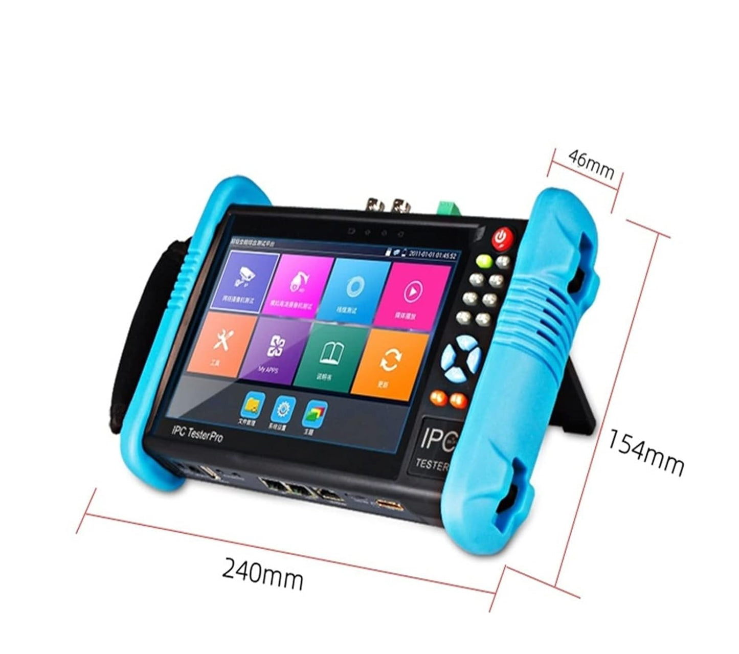 All-in-One 4K 8MP 7" IPS Touch CCTV Tester for HD-TVI/CVI/AHD/SDI/IP | CT9800U-CT