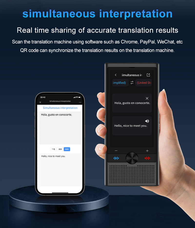 S10 Portable AI Translator with ChatGPT – 4G SIM, 148 Languages, Voice & Photo Translate | AITM-S10