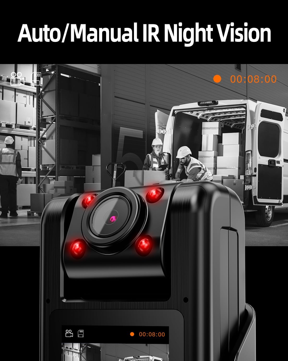1.3'' Built in Screen WiFi Bodywear Action Camera | APP:Viidure | BC-L10