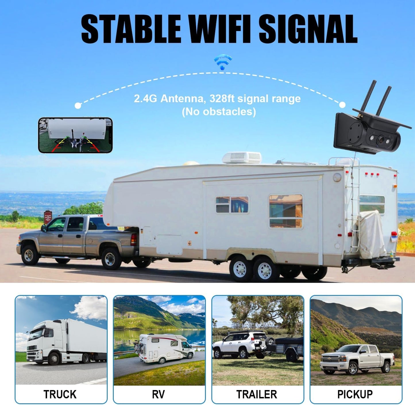 Magnetic Solar WiFi Backup Camera | SC-DFC299-SP