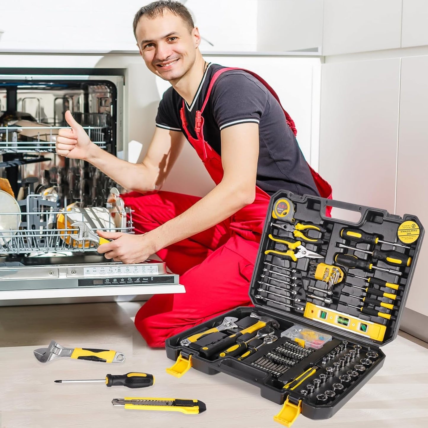 158PCS Household Tools Set with Tool Box | 7STS-Y158