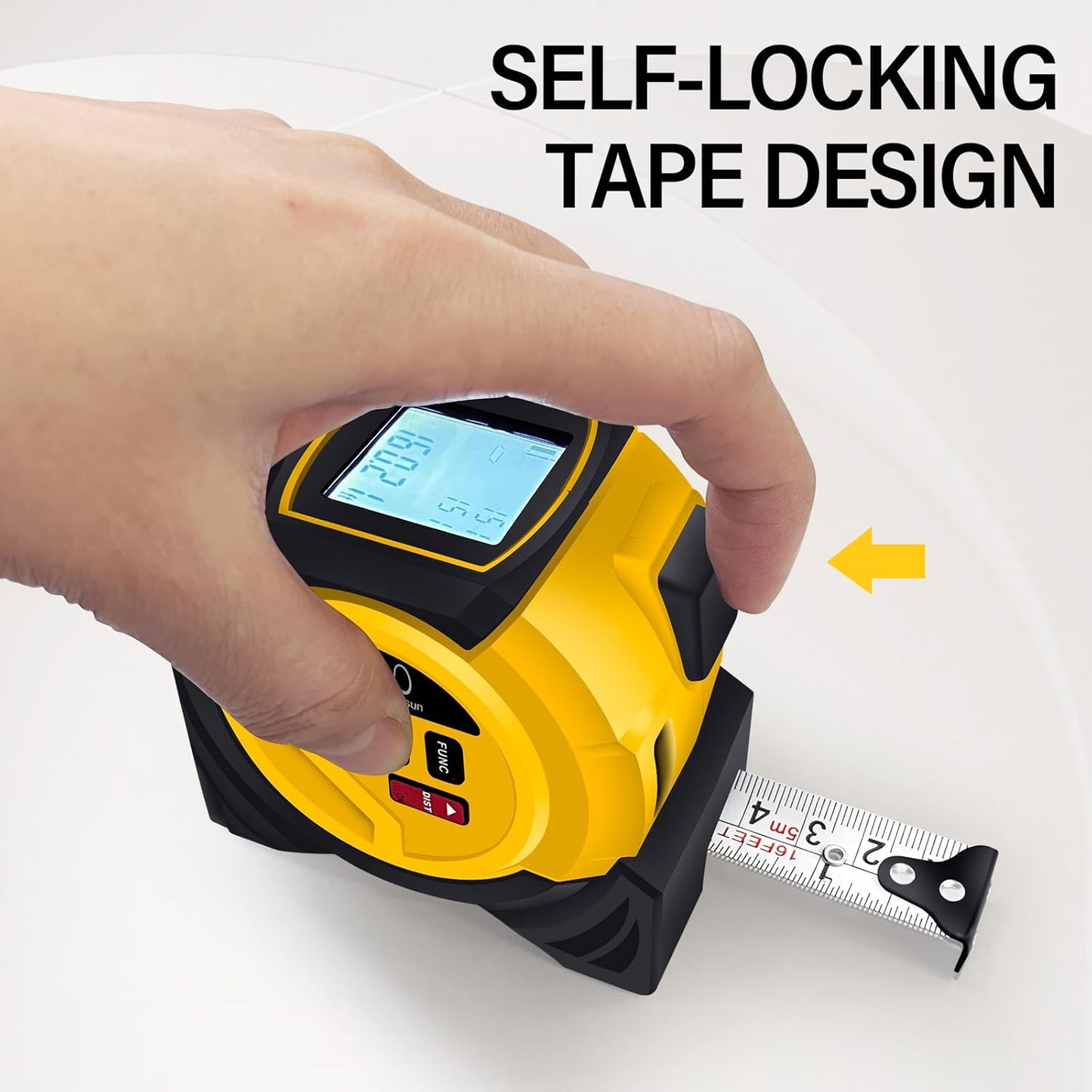 3-in-1 Laser Tape Measure 60M + 5M + Angle Display | PDMT-360