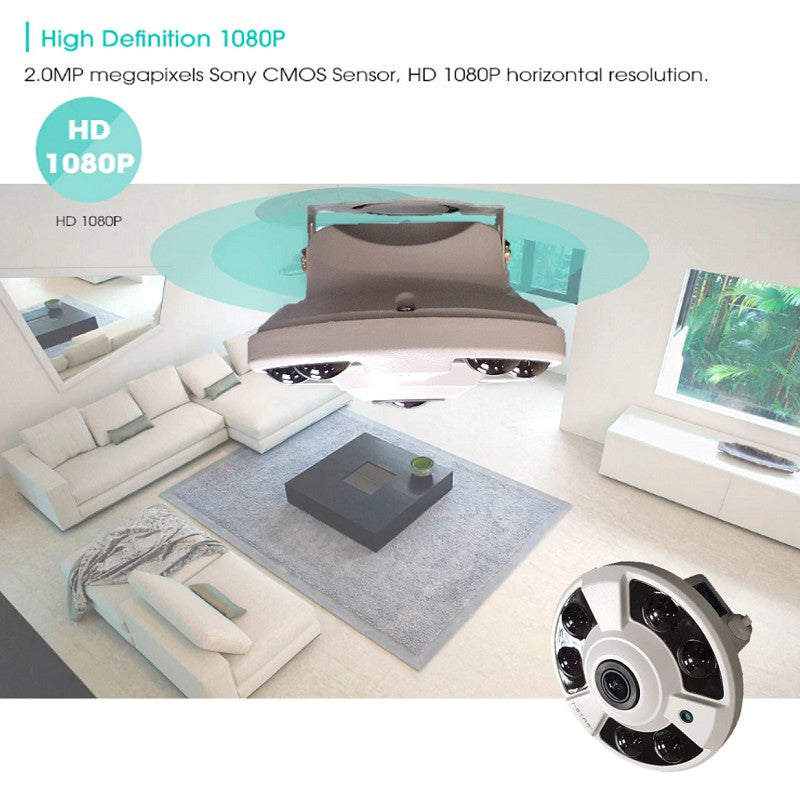 Full-HD 1080P Fisheye AHD CCTV Camera with Audio | SAHD116A/360