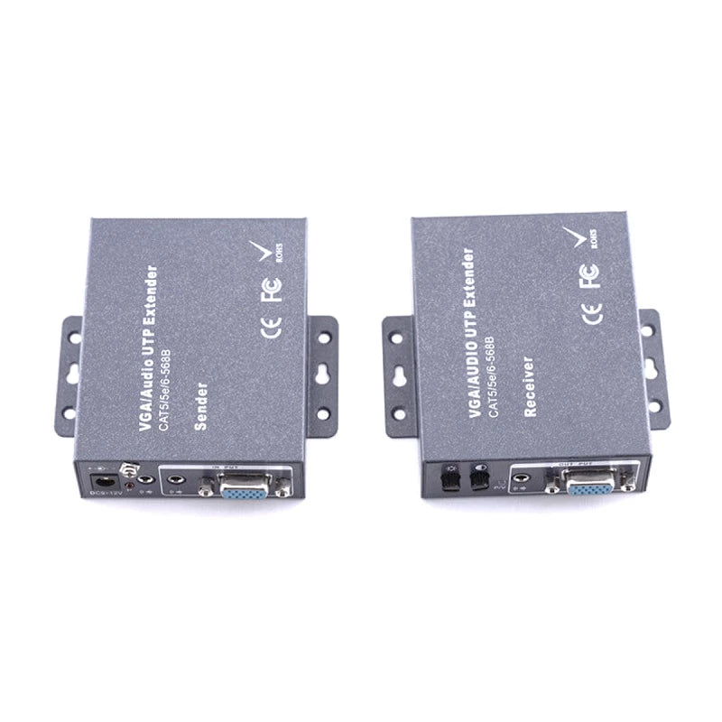 300M VGA Extender with Audio | 1x1 Splitter Sender | VE02-2