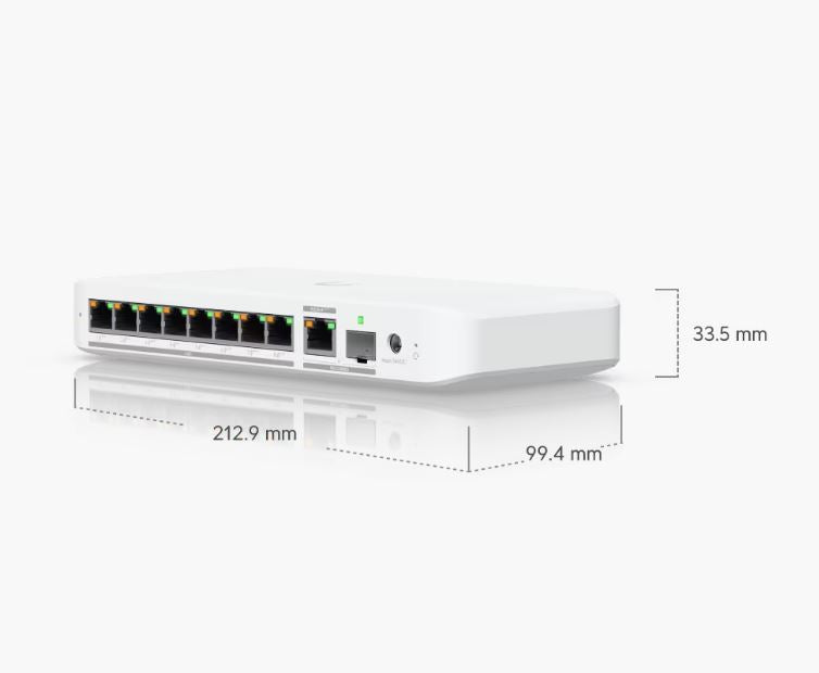 Ubiquiti Unifi USW-Flex-2.5G-8-PoE 8-Port 2.5GbE POE++ Switch 10GbE SPF+