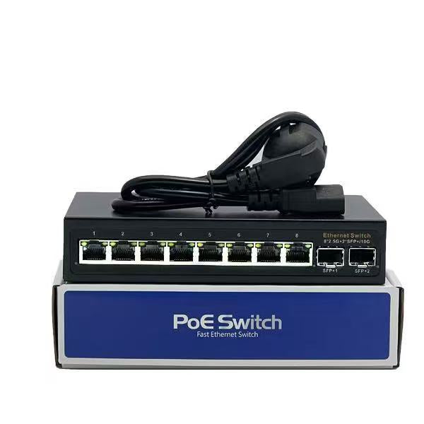 8-Port 2.5G PoE Switch with 2× 10G SFP | POE-25G802-220 (220V)