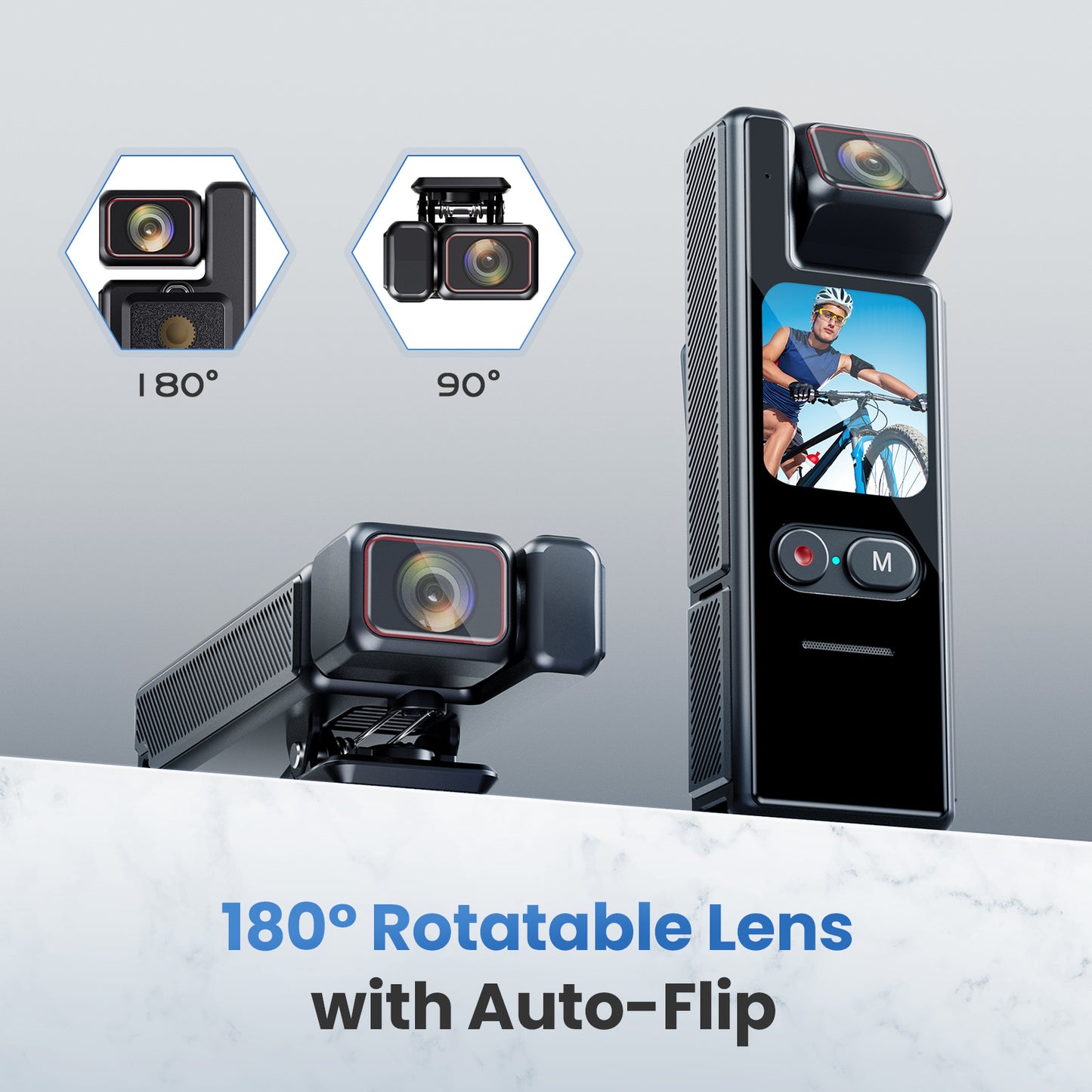 4K WiFi Bodywear Action Camera | IP65 Waterproof Portable Battery 1500mAh 1.96'' Screen | BC-L17