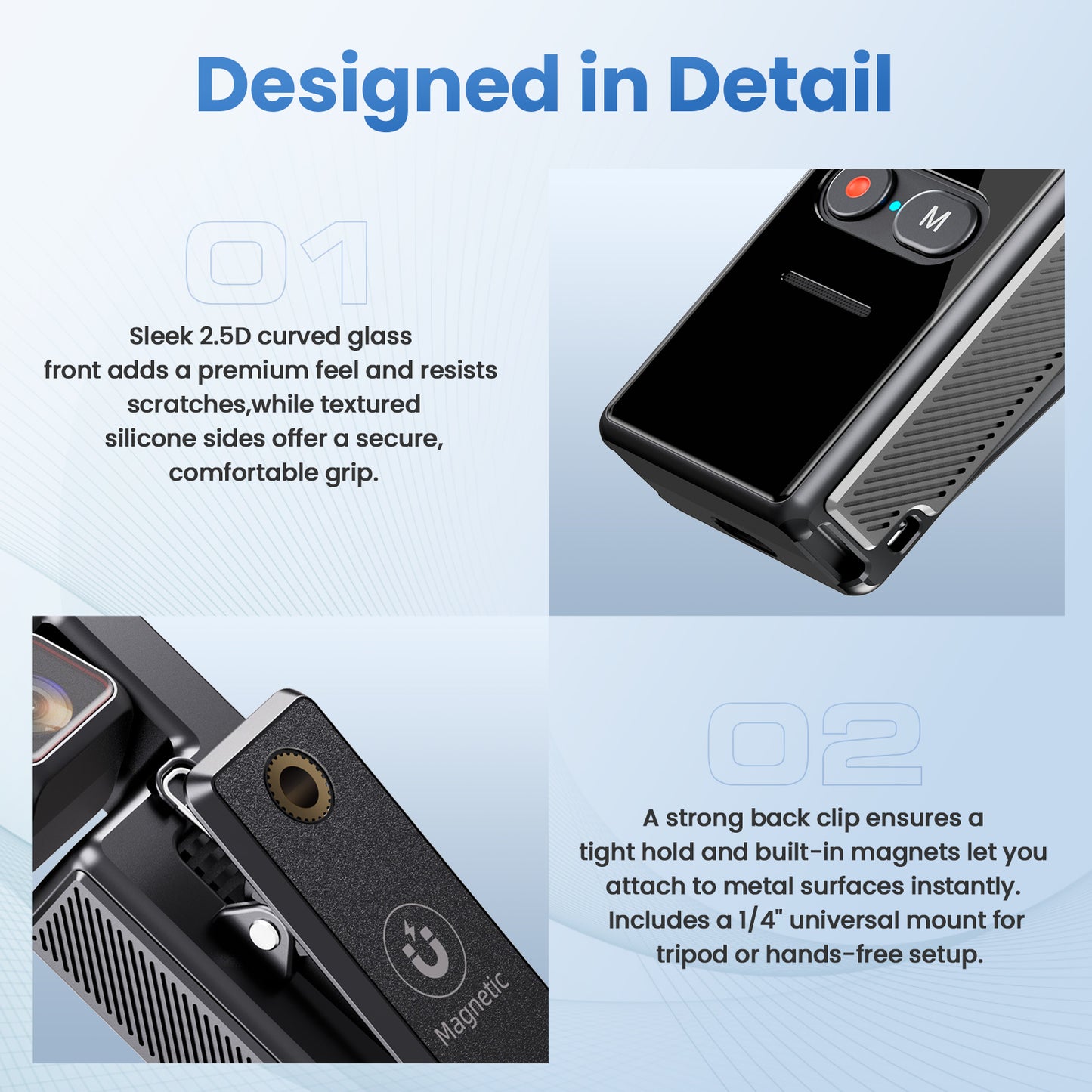 4K WiFi Bodywear Action Camera | IP65 Waterproof Portable Battery 1500mAh 1.96'' Screen | BC-L17