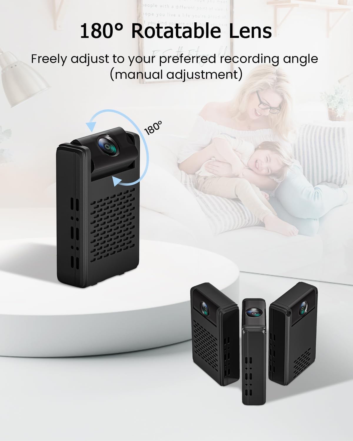 180 Degree Rotatable Lens Wifi Wireless 4K 1500mAh Battery IR Mini IP Camera | O-KAM Pro | MCB-L31