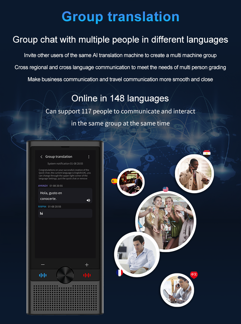 S10 Portable AI Translator with ChatGPT – 4G SIM, 148 Languages, Voice & Photo Translate | AITM-S10