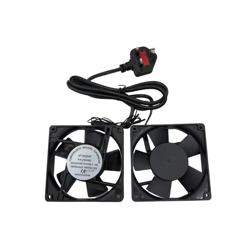 1 Pair (2PCS) Server Rack Cooling Fan 220-240VAC 120mm x 120mm x 25mm | SSR-FAN25