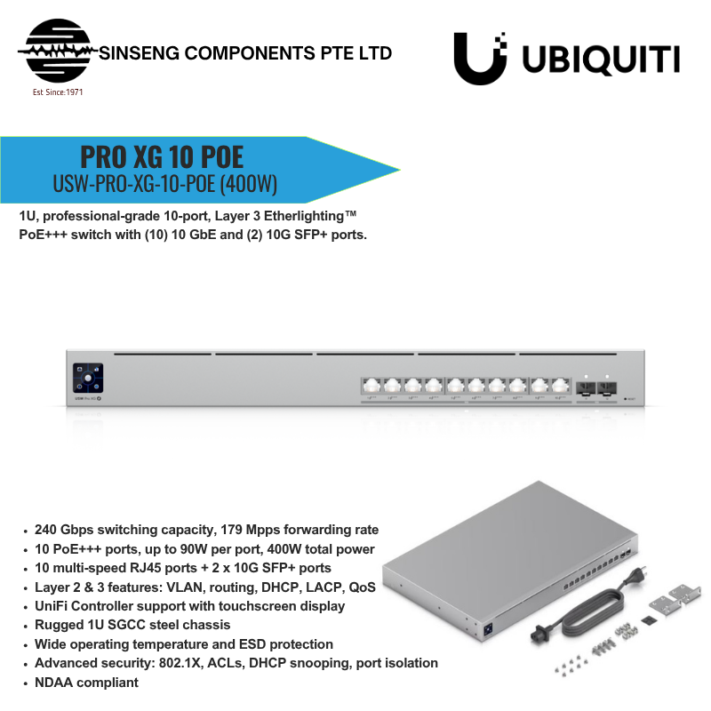 Unifi Pro XG 10 PoE USW-Pro-XG-10-PoE (400W)