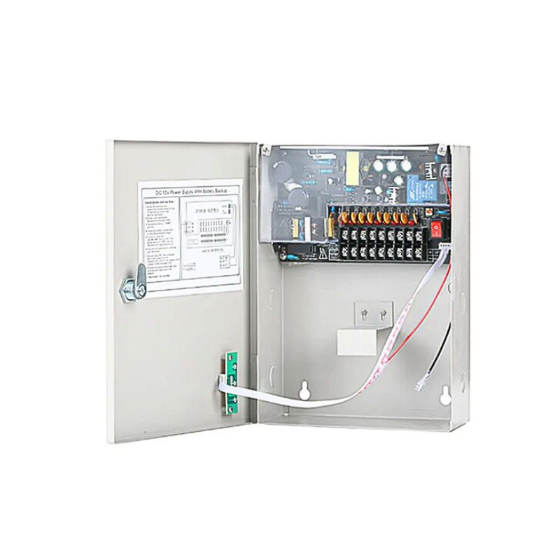 12V 9CH 15AMP CCTV Power Supply Box with UPS Backup | PS15A9W-B