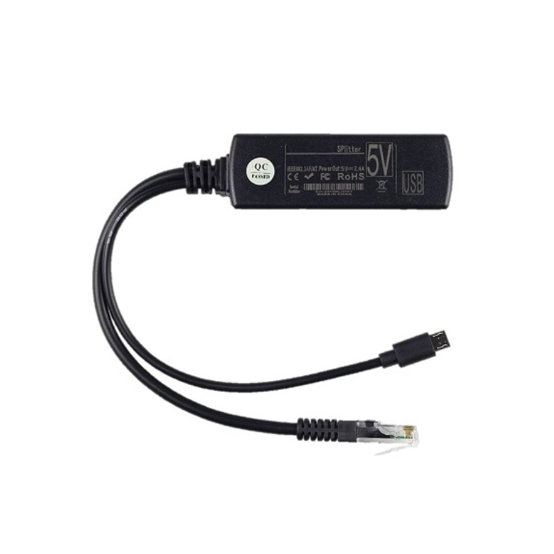 Micro USB Active PoE Splitter 48V to 5V 2.4A for Tablets | PS-TYPE-C