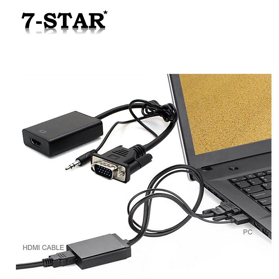 VGA to HDMI Adapter Converter with Audio Cable | VGHD-A