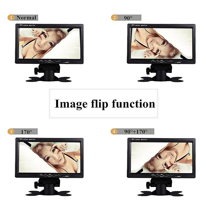 7" IPS Monitor with 2 BNC/AV/RCA for CCTV & Vehicles (DC9-36V) | LCD700