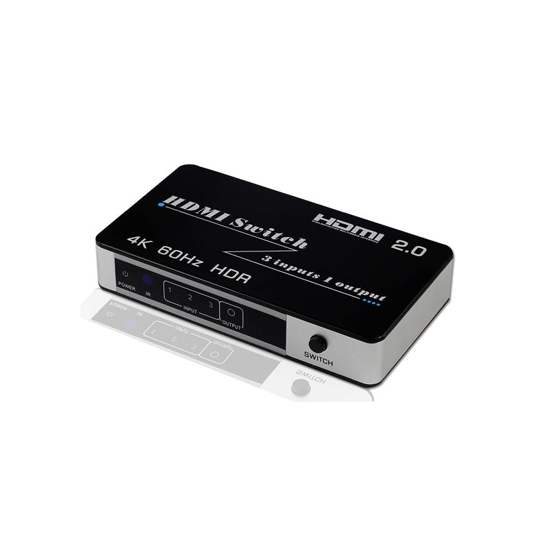 3x1 HDMI Switch 4K | 3-Port HDMI Switcher with Remote Control | HS31-4K