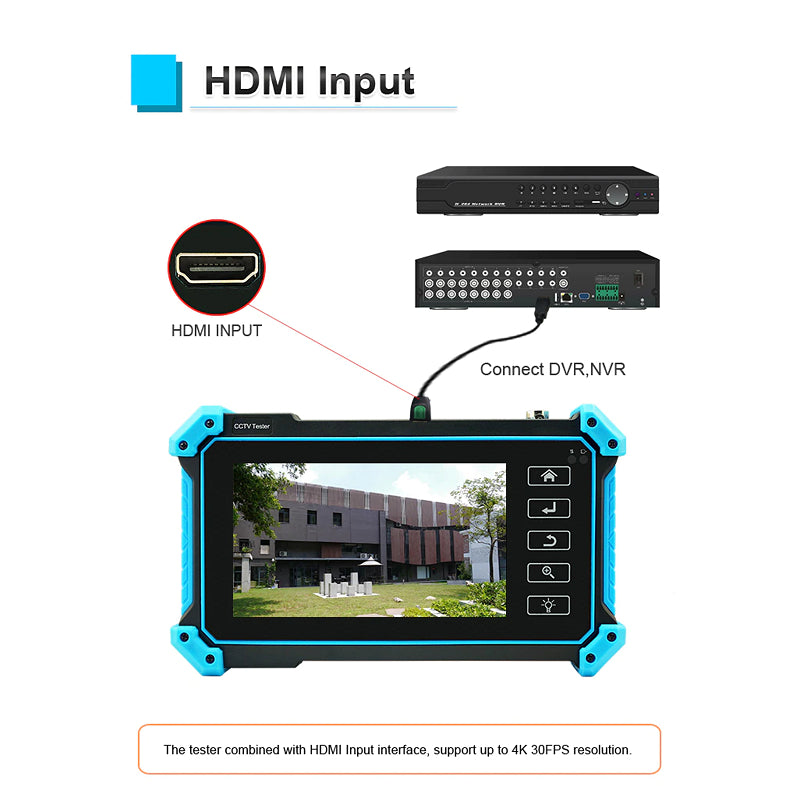 4K 5.4'' Touch Screen CCTV Tester with Cable Tracer | CT5400U-CT