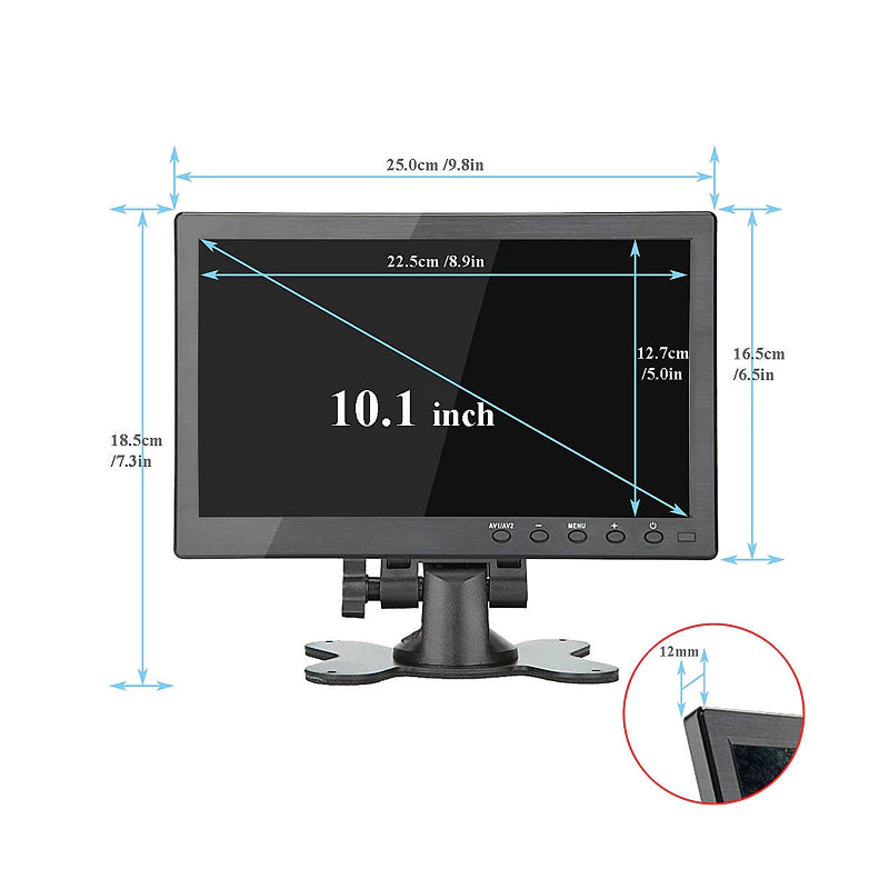 10" IPS LED Monitor (HDMI/VGA/RCA/BNC/USB/Speaker + Remote) | LED1010