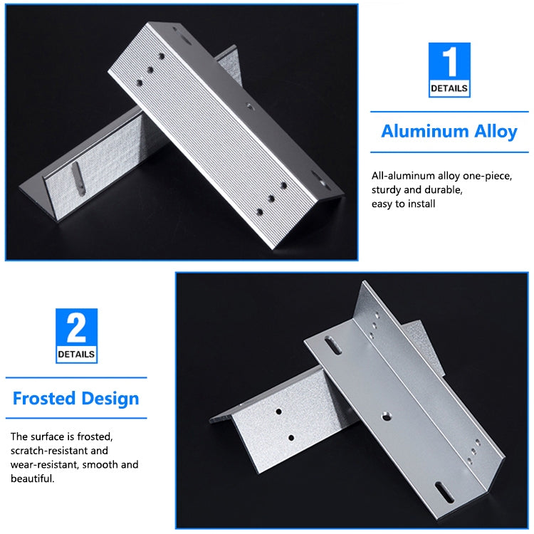 400lbs ZL Bracket for EM Magnetic Lock (180kg) Single Door | 7SDA-ZL400