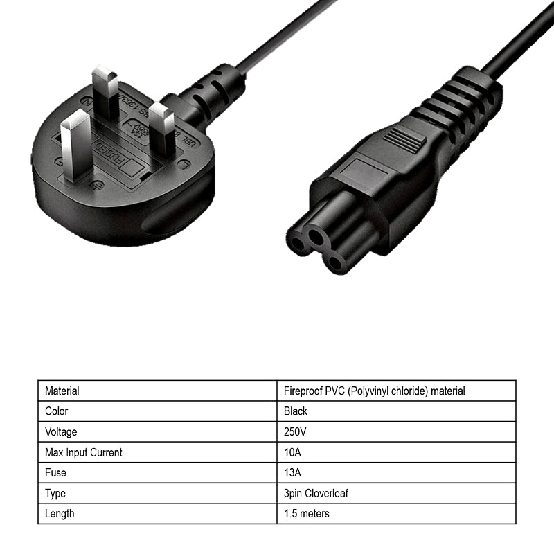 C5 Mickey Mouse Power Cord (1.5M) with Safety Certification | CBC5/1.5(S)