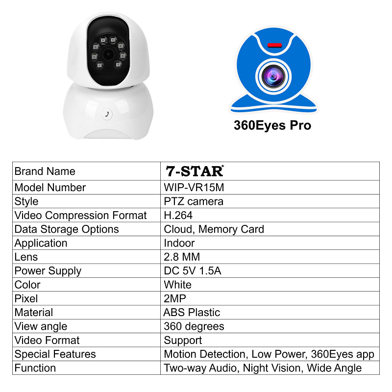 360° HD WiFi IP Camera with 2-Way Audio | 360Eyes Pro | WIP-VR15M