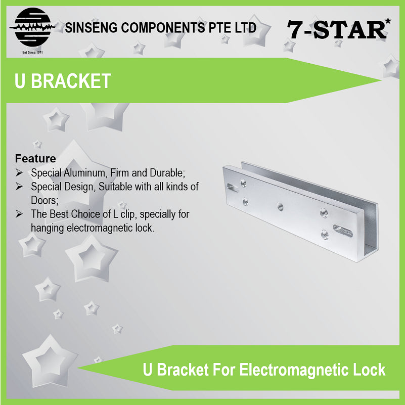 U Bracket Channel for Electromagnetic EM Lock Door Access | U Bracket