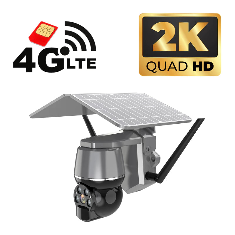 4MP PTZ Solar IP Camera for 24/7 Surveillance | Q7 4G/WIFI