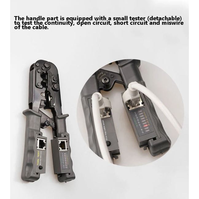 2-in-1 Crimping & Testing Tool for RJ45 CAT5/6/7/8 with LED | CT-HT-N5684CR