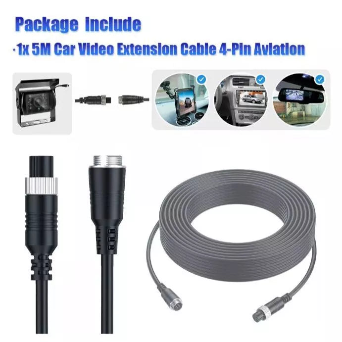 4 Pin Aviation Cable for Truck Vehicle CCTV Camera Waterproof Extension Cable | CBAH-5M-30M