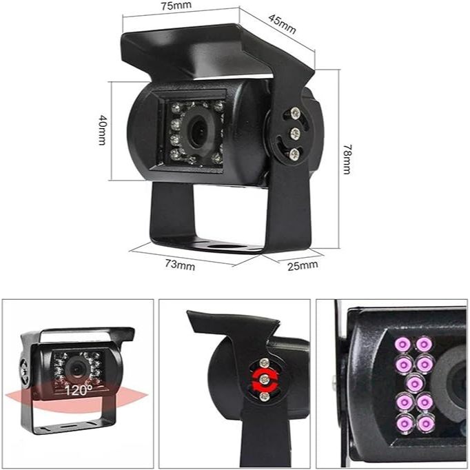 Full-HD 1080P Reverse IR Camera, IP67, 4 Pin Aviation, Wide Angle 2.8mm | SAH73
