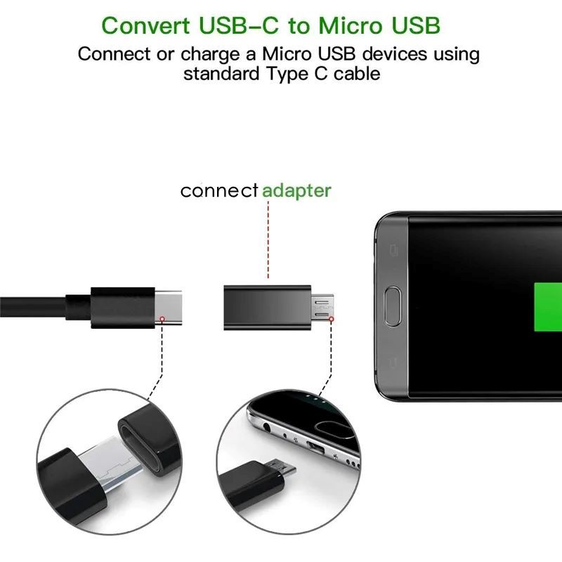 Type C Female to Micro USB Male Adapter | AD-TC-MUSB