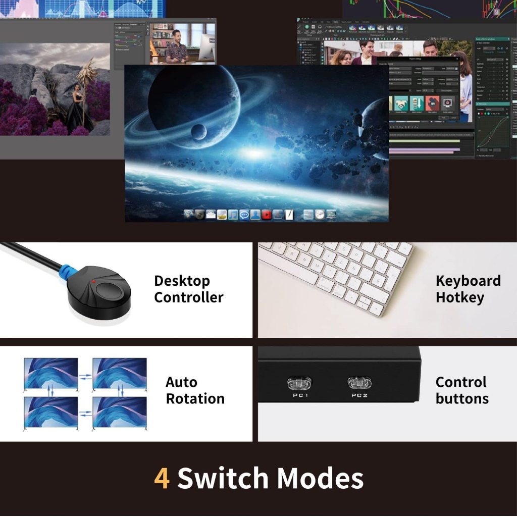 4K 30Hz HDMI KVM Switch with 2 or 4 Ports | HDKVS-02 / HDKVS-04