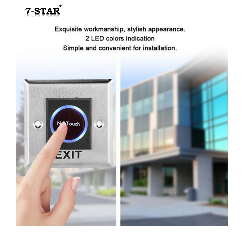 Exit Contactless IR Sensor Button with Backlight & LED Indication | 7SDA-NT86