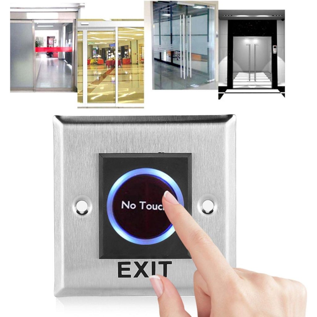 Exit Contactless IR Sensor Button with Backlight & LED Indication | 7SDA-NT86