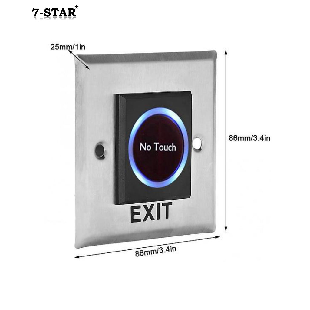 Exit Contactless IR Sensor Button with Backlight & LED Indication | 7SDA-NT86