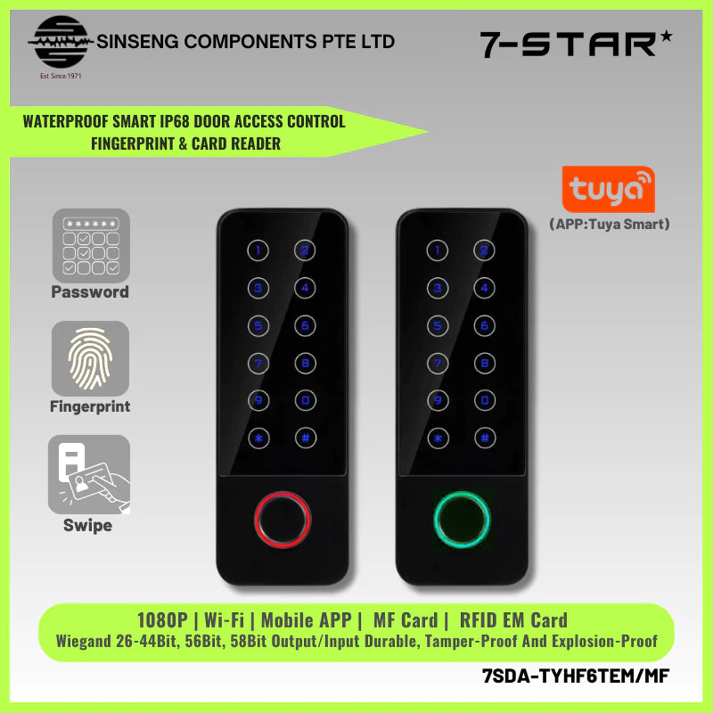 Wifi Mifare MF/RFID EM Card Door Access Control | 7SDA-TY-HF6TEM/MF