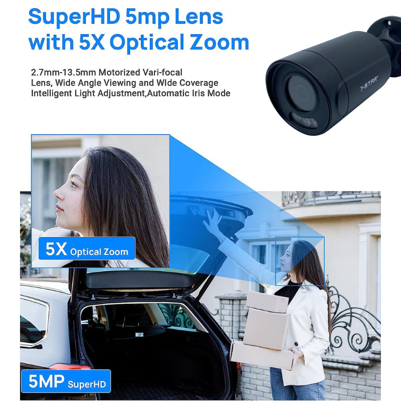 5MP Varifocal ColorVu Audio IR Bullet Camera (2.7mm-13.5mm) | SC1059FC-AVF2713B