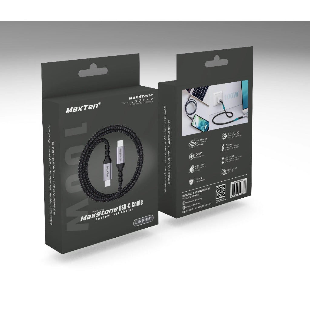 100W USB 3.2 Gen 2 1.5M Type-C to Type-C PD Cable, 10Gbps 4K | 7SC-CA1560B