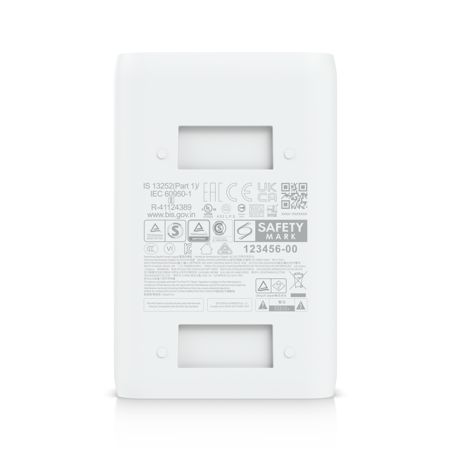Ubiquiti UniFi U-POE-AT Compact PoE+ Gigabit Power Injector 30W