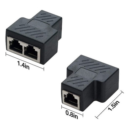 RJ45 Splitter Connector Female to Female 1 to 2 Port CAT 5/6/7 | SPC12