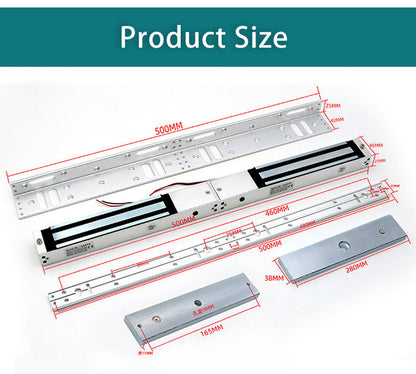 280KG 600lbs 5-Wire Double EM Lock with LED Indicator (Red & Green) | 7SDA-EM600DLED
