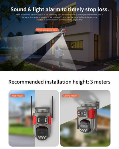 WiFi Full Color Dual-Lens Fire Recognition | Smoke Detector Network Camera | VS-AF621DR-WIFI