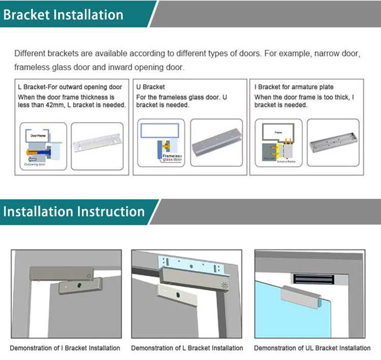 280KG 600lbs 5-Wire Double EM Lock with LED Indicator (Red & Green) | 7SDA-EM600DLED